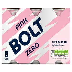 Sainsbury's Pink Bolt Zero 6x250ml