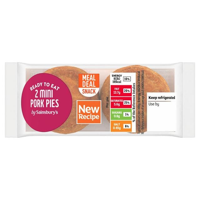 Sainsbury's Mini Pork Pies x2 100g - gallery image 1
