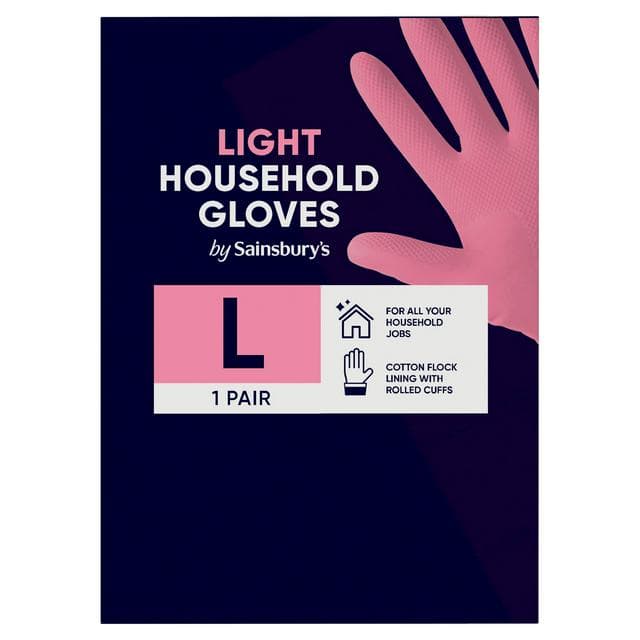 Sainsbury's Light Household Gloves L 1 Pair - gallery image 1