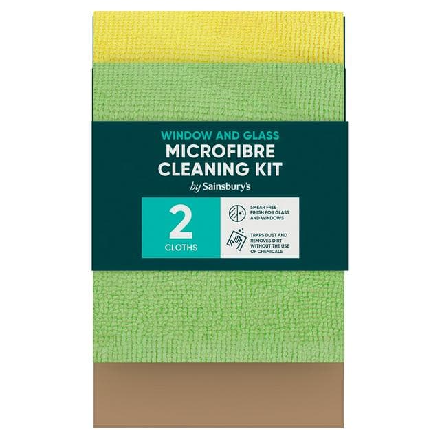 Sainsbury's Window & Glass Microfibre Cleaning Kit - gallery image 1
