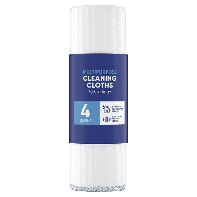 Sainsbury's Multipurpose Cleaning Cloths x4 - gallery image 1