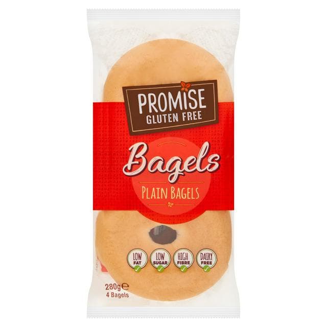 Promise Gluten Free Plain Bagels 280g - gallery image 1