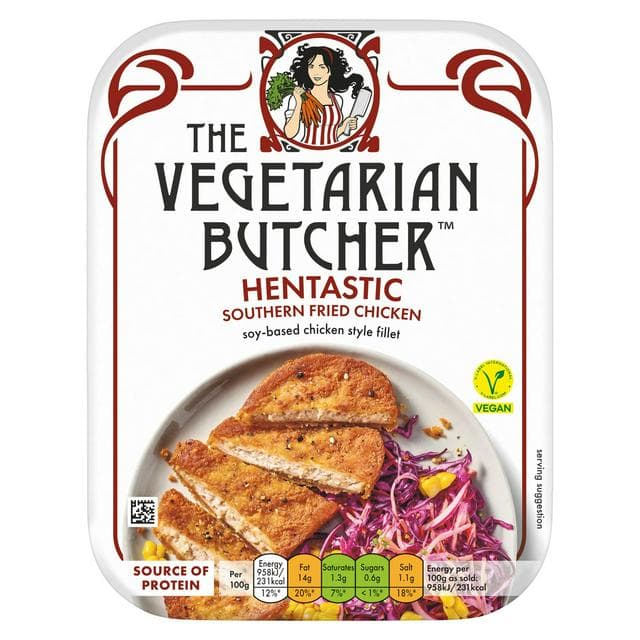 The Vegetarian Butcher Vegan Chicken Fillet Hentastic Southern Fried 200g - gallery image 1