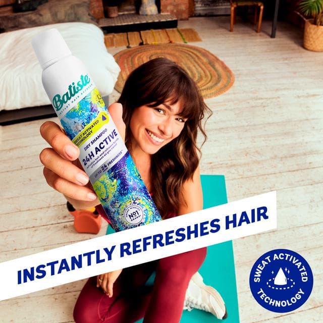 Batiste 24H Active Hair Dry Shampoo with Sweat Activated Technology 200ml - gallery image 2