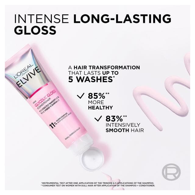 L'Oréal Paris Elvive Glycolic Gloss Conditioner for Dull Hair 150ml - gallery image 2