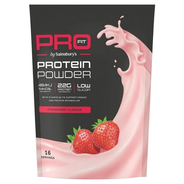 Sainsbury's Pro Fit Strawberry Whey Protein Powder 500g - gallery image 1