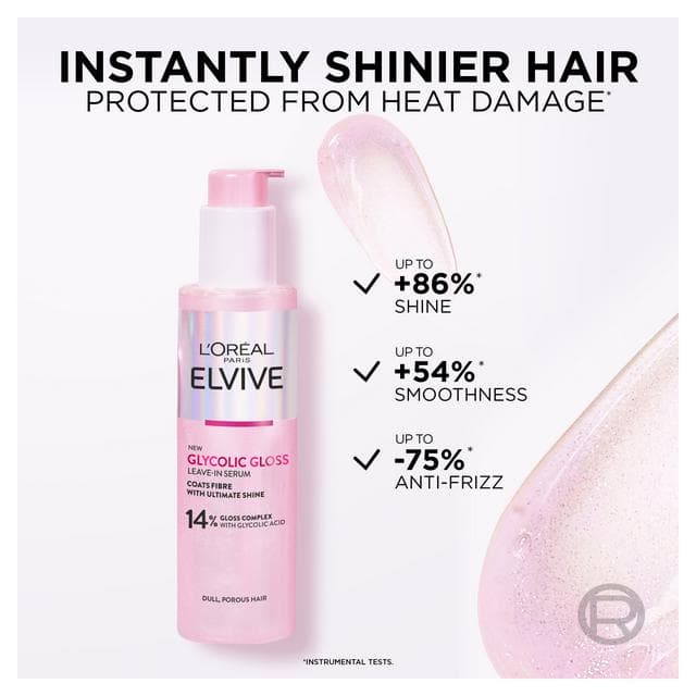 L'Oréal Paris Elvive Glycolic Gloss Leave-In Serum for Dull Hair 150ml - gallery image 2