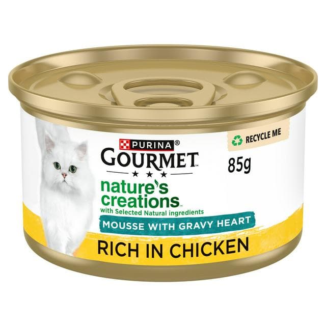 Gourmet Nature Creations Mousse with Gravy Heart Wet Cat Food 85g - gallery image 1