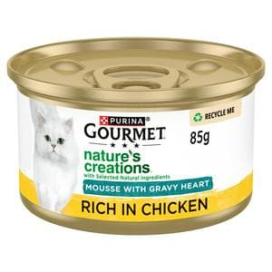 Gourmet Nature Creations Mousse with Gravy Heart Wet Cat Food 85g
