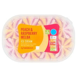 Sainsbury's Raspberry & Peach Melba Ice Cream 900ml