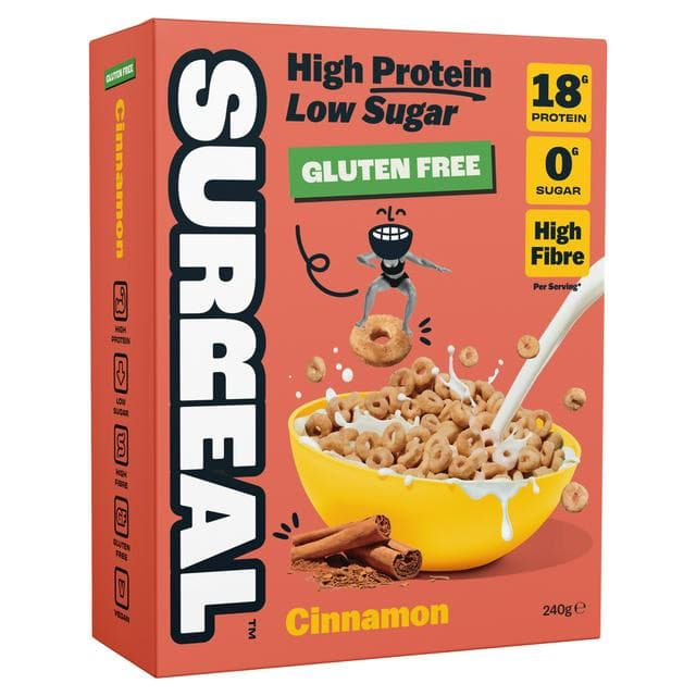 Surreal Cinnamon High Protein Zero Sugar Gluten Free Cereal 240g - gallery image 1
