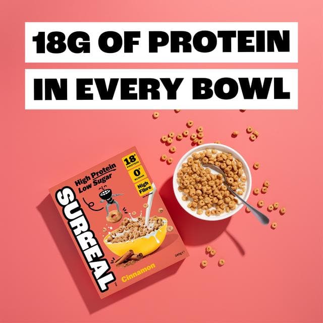 Surreal Cinnamon High Protein Zero Sugar Gluten Free Cereal 240g - gallery image 5