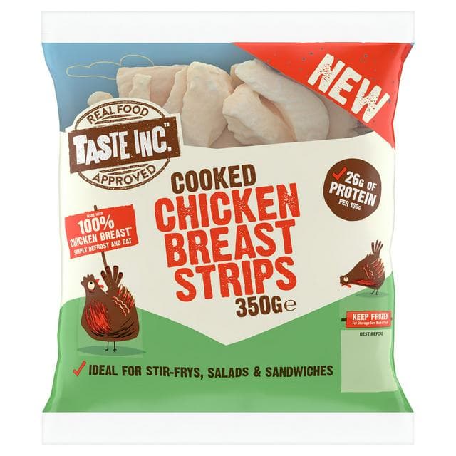 Taste Inc. Cooked Chicken Breast Strips 350g - gallery image 1