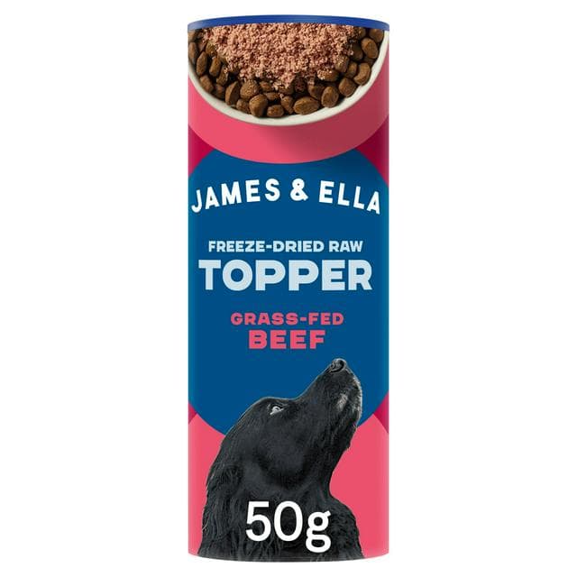 James & Ella Freeze Dried Raw Grass Fed Beef Topper for Dogs 50g - gallery image 1