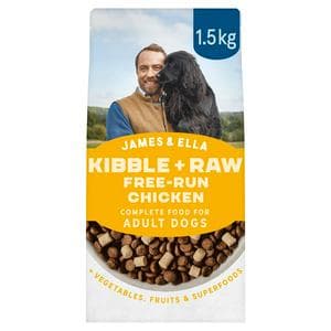 James & Ella Kibble + Raw Free Run Chicken Dog Food 1.5kg