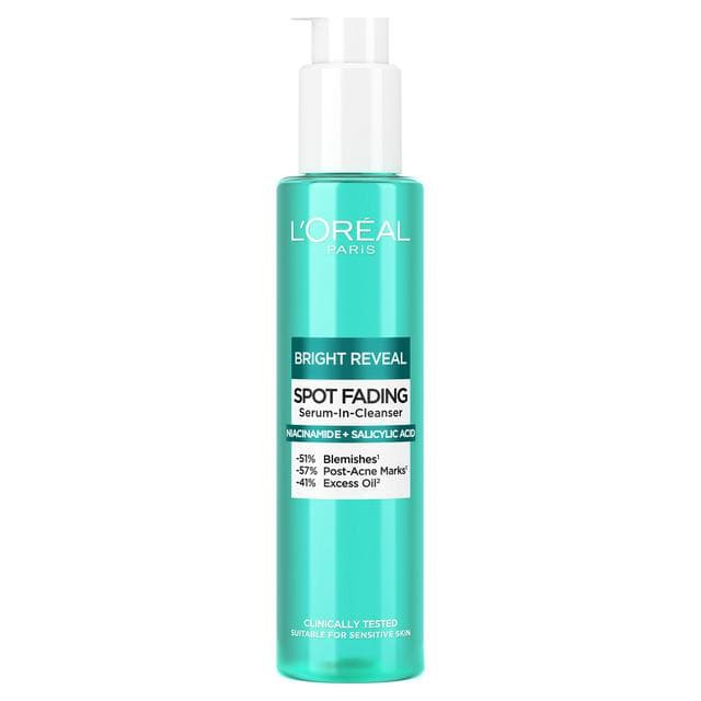 L'Oréal Paris Bright Reveal Spot Serum In Cleanser For Face Niacinamide & Salicylic Acid 150ml - gallery image 1