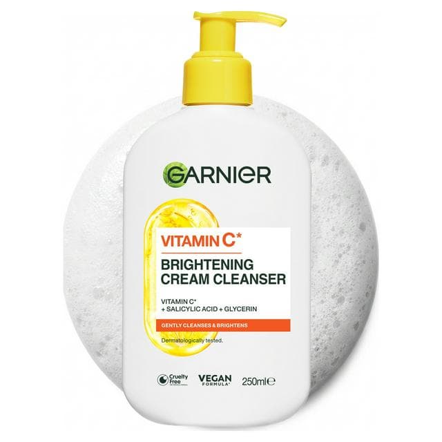 Garnier Skin Active Vitamin C Skincare Brightening Cream Cleanser For Dull & Uneven Skin 250ml - gallery image 1