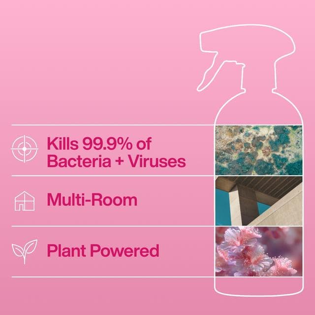 Ineos Antibac Multi-Room Surface Cleaner Spray Rhubarb + Pomegranate 750ml - gallery image 5
