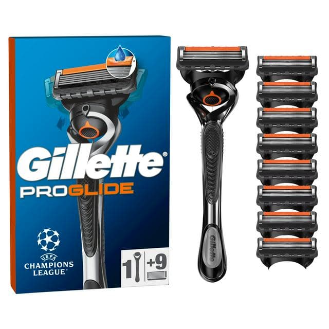 Gillette Fusion Proglide Razor & 9 Blades for Men - gallery image 1