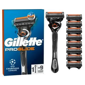 Gillette Fusion Proglide Razor & 9 Blades for Men