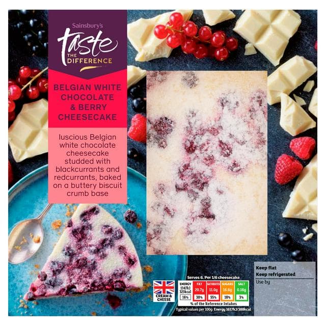 Sainsbury's White Chocolate & Berry Cheesecake, Taste the Difference - gallery image 1