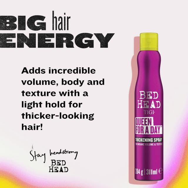 Bed Head by TIGI Queen for a Day Volume Thickening Spray for Fine Hair 311ml - gallery image 2