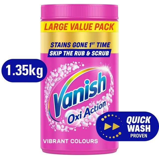 Vanish Oxi Action Laundry Booster Washing Powder 1.35kg - gallery image 1