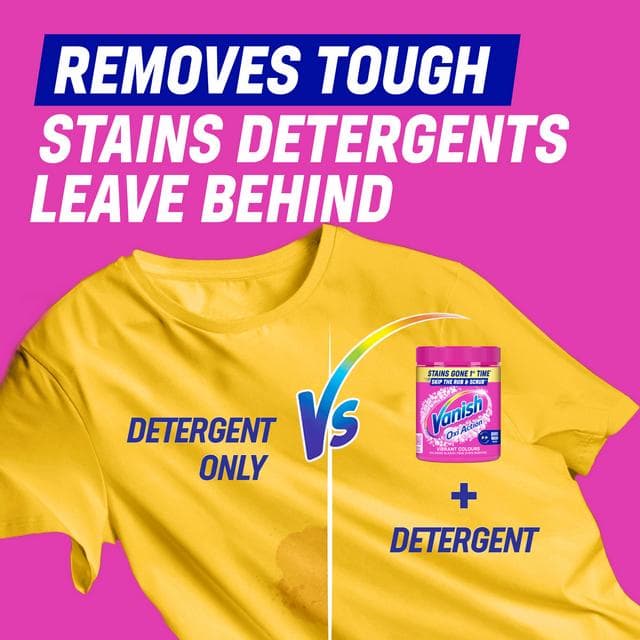 Vanish Oxi Action Laundry Booster Washing Powder 1.35kg - gallery image 4