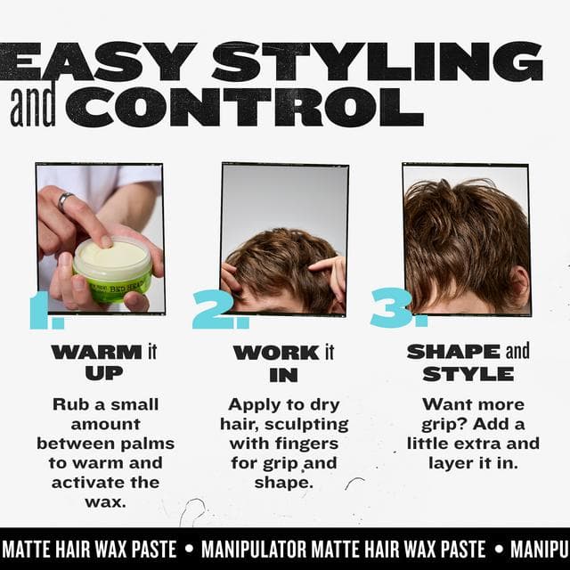 Bed Head by TIGI Manipulator Matte Hair Wax Paste with Strong Hold 57g - gallery image 4
