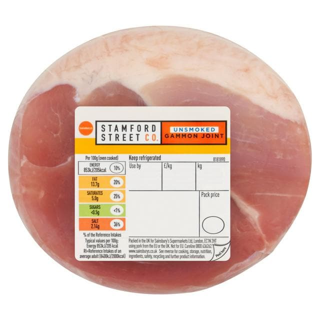 Stamford Street Co. Unsmoked Gammon Joint approx. 1.05kg - gallery image 1
