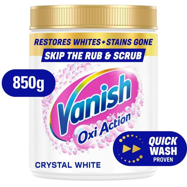 Vanish Gold Oxi Action Laundry Stain Remover Powder For Whites 850g - gallery image 1