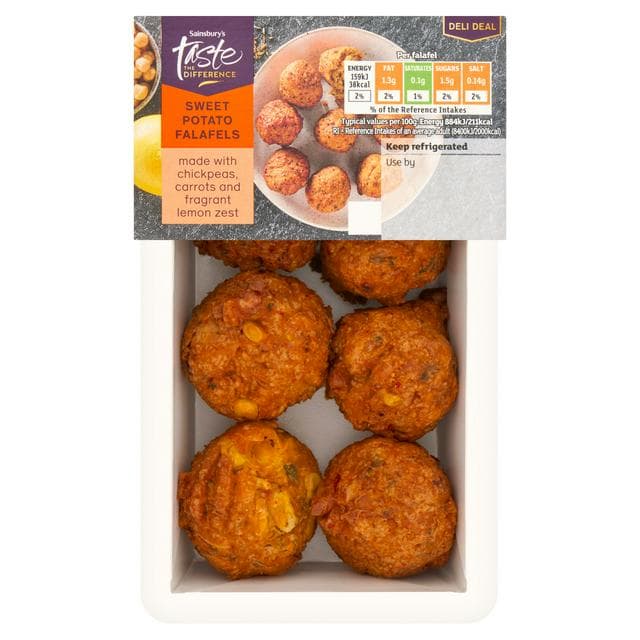Sainsbury's Sweet Potato Falafels, Limited Edition, Taste the Difference 144g - gallery image 1