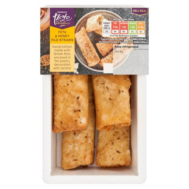 Sainsbury's Feta & Honey Filo Straws, Limited Edition, Taste the Difference 130g - gallery image 1