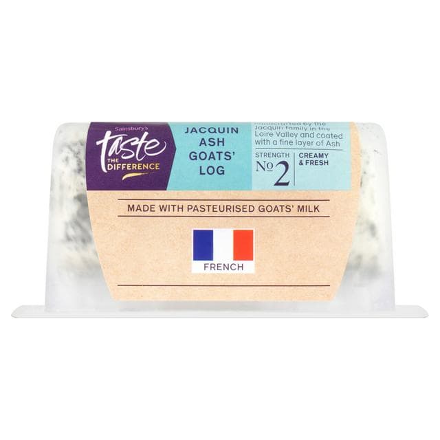 Sainsbury's Ash Goats Cheese Log, Taste the Difference 100g - gallery image 1