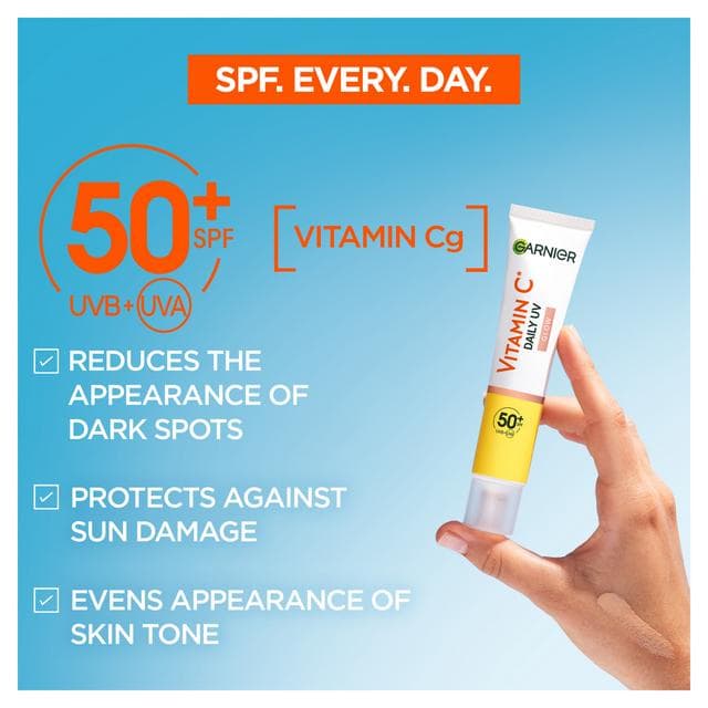 Garnier Vitamin C Daily UV Brightening Fluid Sheer Glow SPF 50+ for All Skin Types 40ml - gallery image 2