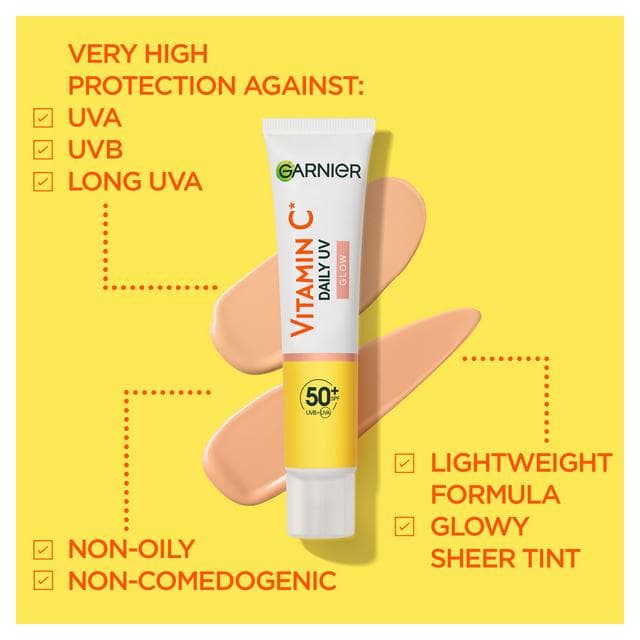Garnier Vitamin C Daily UV Brightening Fluid Sheer Glow SPF 50+ for All Skin Types 40ml - gallery image 4