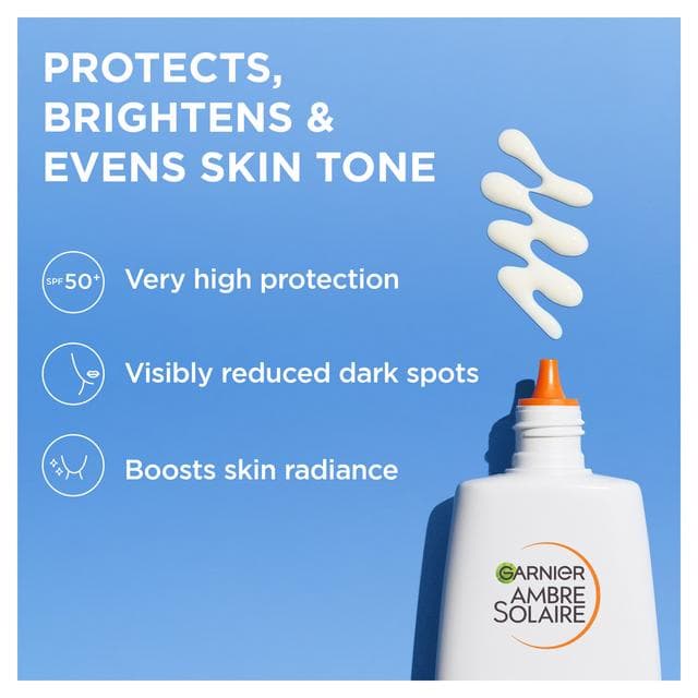 Garnier Ambre Solaire 40ml Super UV SPF 50+ Vitamin C Face Fluid Sun Cream - gallery image 3