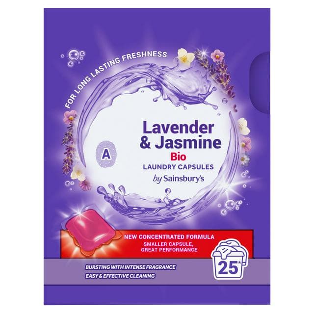 Sainsbury's Lavender & Jasmine Bio Laundry Capsules 25 Washes - gallery image 1