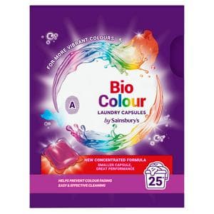 Sainsbury's Bio Colour Laundry Capsules 25 Washes