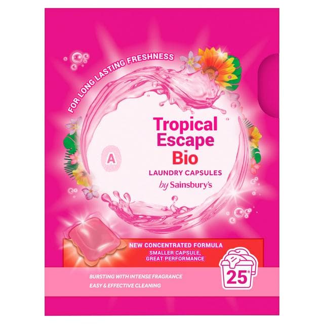 Sainsbury's Tropical Escape Bio Laundry Capsules 25 Washes - gallery image 1