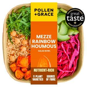 Pollen + Grace 275g Mezze Houmous + Rainbow Veg Grain Bowl