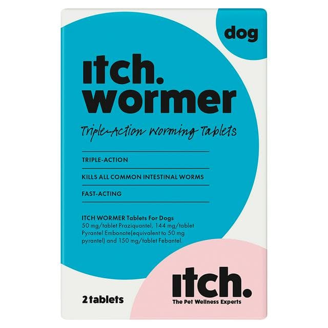 Itch Wormer Dog Worm Tablet Treatment Pack x2 - gallery image 1