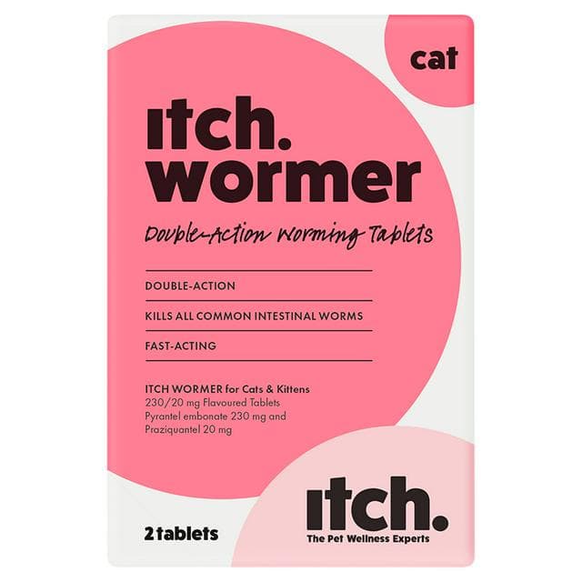 Itch Wormer Cat Worm Tablet Treatment Pack x2 - gallery image 1