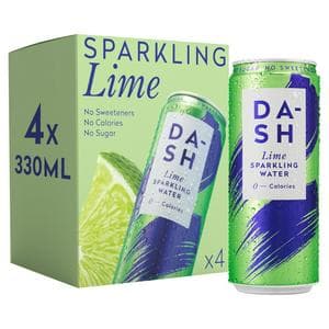 Dash Lime Sparkling Water 4 x 330ml