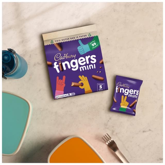 Cadbury Mini Fingers 5 x 19.3g Multipack Chocolate Biscuits - gallery image 2
