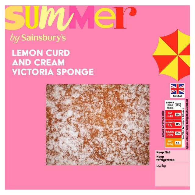 Sainsbury's 312g Lemon Curd & Cream Victoria Sponge - gallery image 1