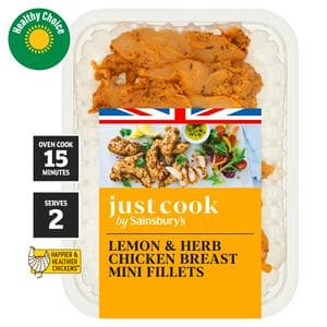 Sainsbury's Lemon & Herb British Chicken Breast Mini Fillets 320g