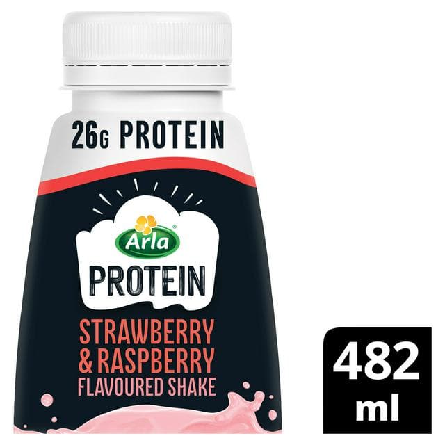 Arla Protein 482ml Strawberry & Raspberry Flavoured Milk - gallery image 1