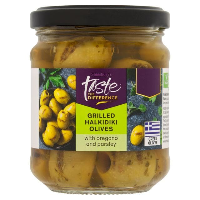 Sainsbury's Grilled Halkidiki Olives, Taste the Difference 190g - gallery image 1