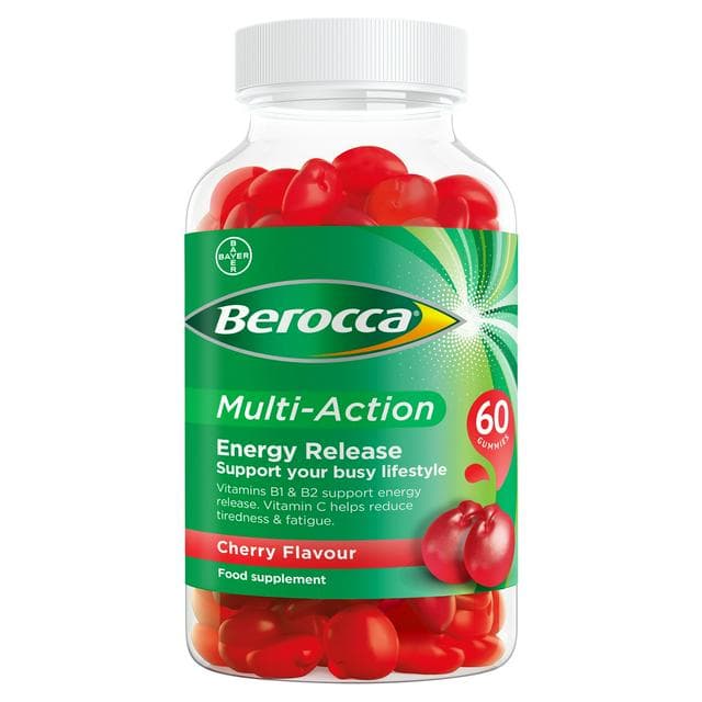 Berocca Multi Action Cherry Flavour Gummies x60 - gallery image 1